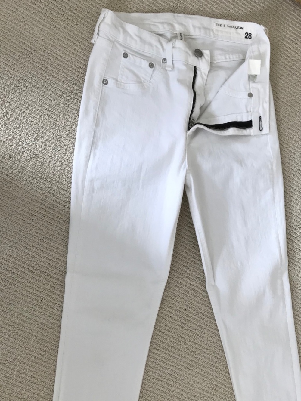 Rag & Bone high waist white jeans